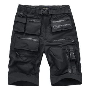 Trendy Black Y2K Cargo Shorts for Stylish Grunge Aesthetic Outfits and Casual Looks