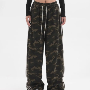 Trendy Camo Sweatpants for Women - Y2K Style Comfy Cargo Pants for Aesthetic Outfits