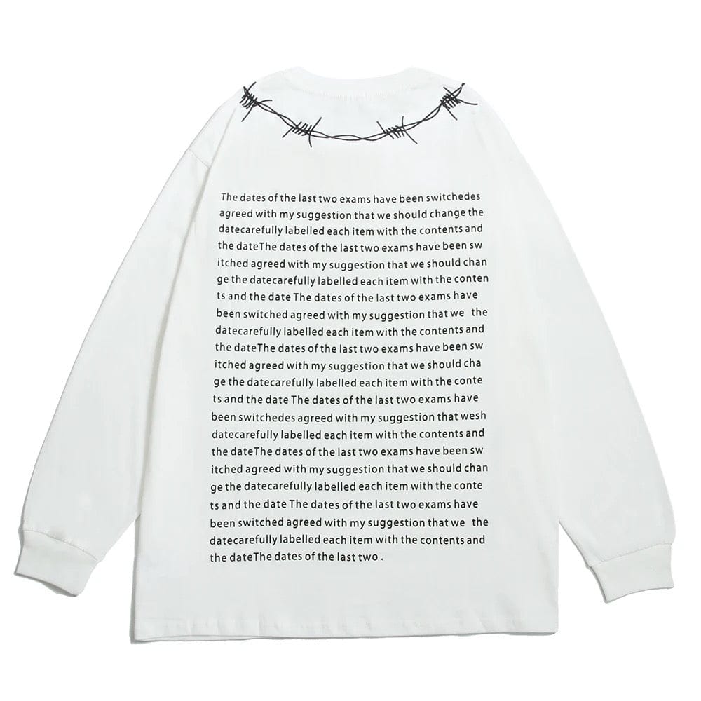 Trendy Long Sleeve T-Shirt in Y2K Style for Aesthetic Streetwear Looks