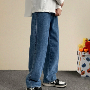 Trendy Loose Blue Jeans for Y2K Aesthetic Outfits and Comfy Everyday Style