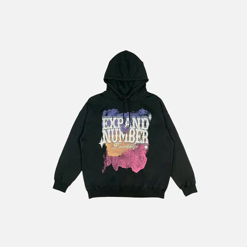 Trendy Loose Foam Printed Y2K Hoodie for Ultimate Coquette and Grunge Aesthetic Style