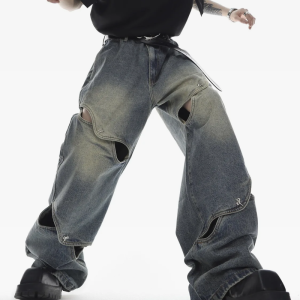 Trendy Oversized Baggy Jeans for Y2K Fashion Lovers - Comfy Grunge Aesthetic Style