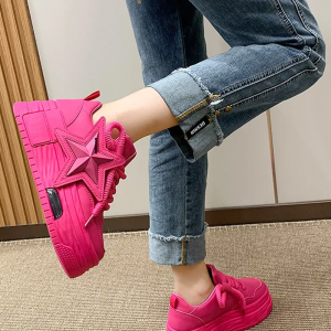 Trendy Pink Platform Sneakers for Y2K Aesthetic and Coquette Style Outfits