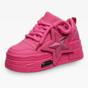 Trendy Pink Platform Sneakers for Y2K Aesthetic and Coquette Style Outfits