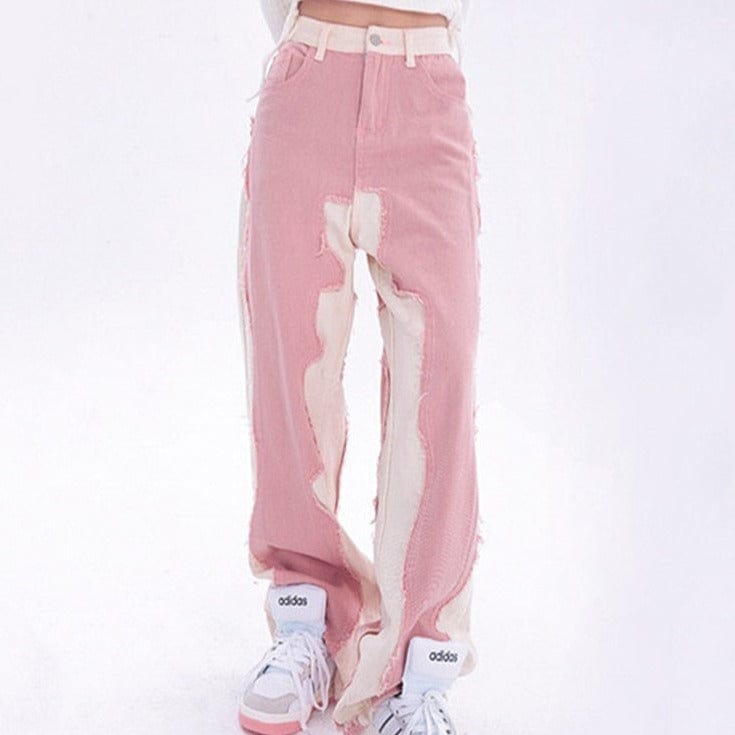 Trendy Pink Y2K Baggy Pants for a Chic Coquette Aesthetic Look