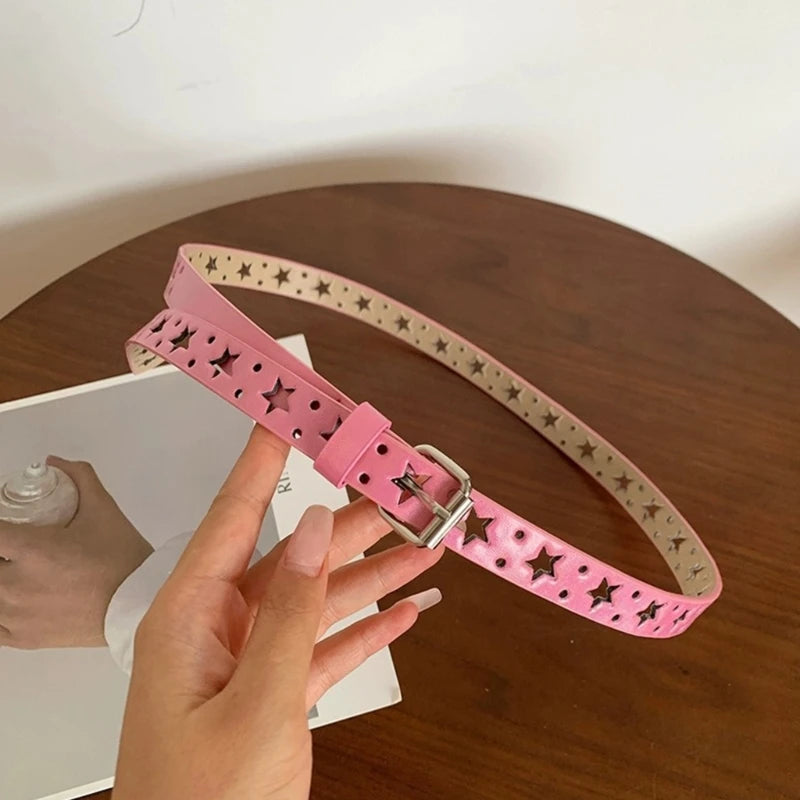 Trendy Pink Y2K Belt for Aesthetic Outfits - Perfect for Coquette and Grunge Styles