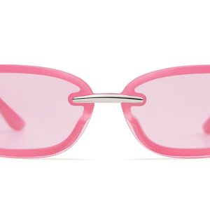 Trendy Pink Y2K Sunglasses for Aesthetic Outfits and Retro Fashion Lovers