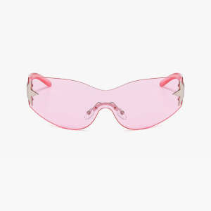 Trendy Pink Y2K Sunglasses for Aesthetic Outfits and Retro Fashion Lovers