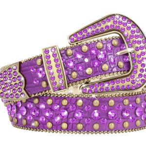 Trendy Purple Y2K Belt for Aesthetic Outfits - Perfect for Coquette and Grunge Styles