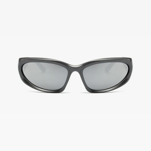 Trendy Silver Y2K Sunglasses for a Chic Aesthetic Look and Retro Vibe