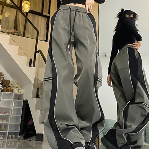 Trendy Striped Joggers for Women - Y2K Aesthetic Comfy Pants for Casual Outfits