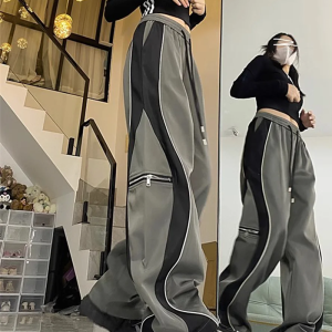 Trendy Striped Joggers for Women - Y2K Aesthetic Comfy Pants for Casual Outfits