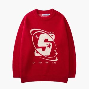 Trendy Universe Graphic Y2K Sweatshirt for Aesthetic Outfits and Cozy Vibes