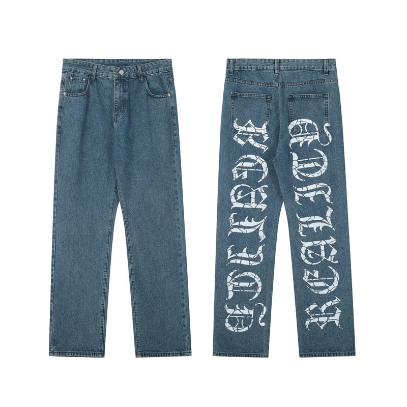 Trendy Y2K Baggy Denim Pants for a Chic Grunge Aesthetic Look