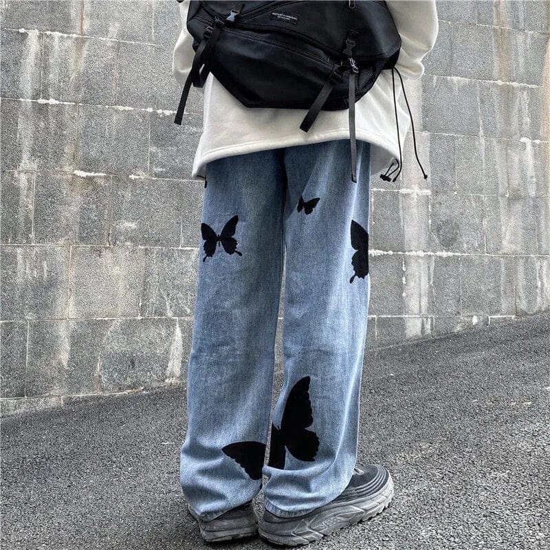 Trendy Y2K Baggy Jeans for a Chic Grunge Aesthetic Look