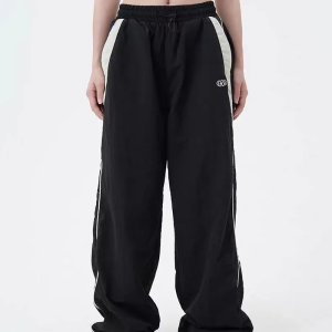 Trendy Y2K Black Baggy Joggers for Comfy Grunge Aesthetic Outfits and Everyday Style