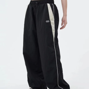 Trendy Y2K Black Baggy Joggers for Comfy Grunge Aesthetic Outfits and Everyday Style