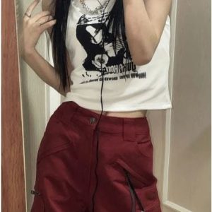 Trendy Y2K Hip Hop Tank Tops for Aesthetic Outfits and Grunge Style Looks