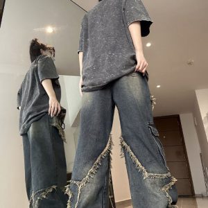 Trendy Y2K Jeans for a Chic Grunge Aesthetic - Vintage-Inspired Style and Comfort