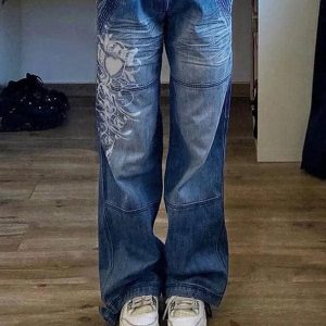 Trendy Y2K Jeans for Women - Vintage-Inspired Denim with a Modern Twist