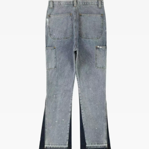 Trendy Y2K Patchwork Jeans for a Stylish Grunge Aesthetic Look