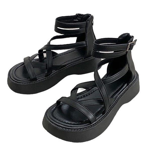 Trendy Y2K Platform Sandals for Coquette and Grunge Aesthetic Outfits