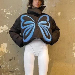 Trendy Y2K Puffer Jacket for a Chic Coquette Aesthetic Look