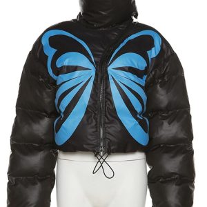 Trendy Y2K Puffer Jacket for a Chic Coquette Aesthetic Look