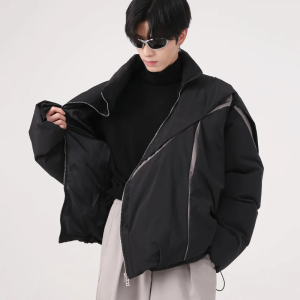 Trendy Y2K Puffer Jacket for Cozy Layering in Vintage Aesthetic Style