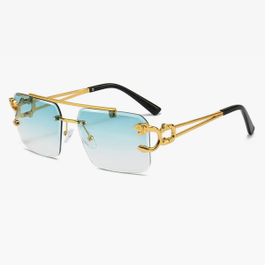 Trendy Y2K Square Rimless Sunglasses for a Chic Coquette Aesthetic Look