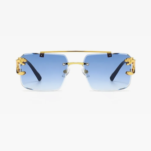 Trendy Y2K Square Rimless Sunglasses for a Chic Coquette Aesthetic Look