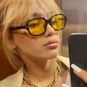 Trendy Yellow Tinted Sunglasses for Y2K Aesthetic and Coquette Style Outfits