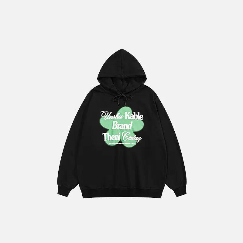 Unshakable Flower Y2K Hoodie - Aesthetic Grunge Style for Trendy Outfits