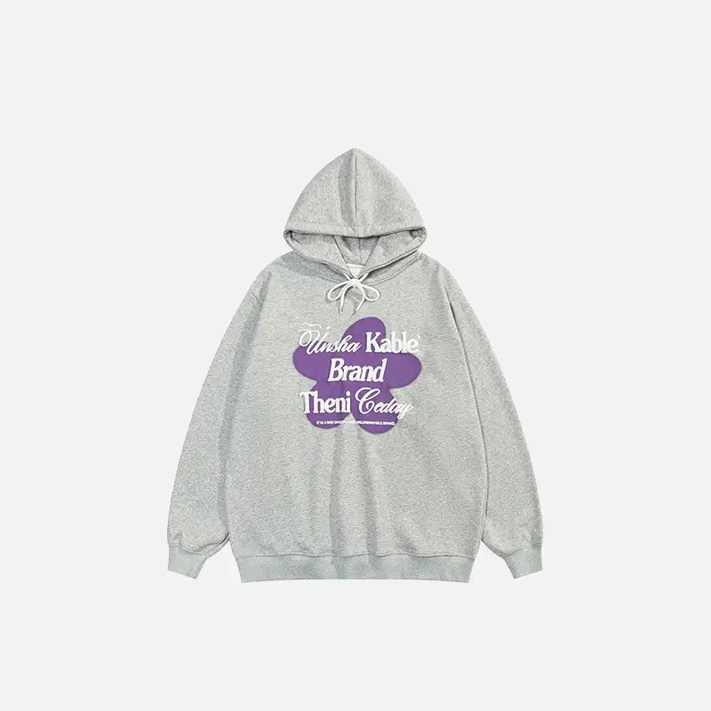 Unshakable Flower Y2K Hoodie - Aesthetic Grunge Style for Trendy Outfits