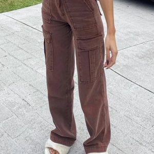 Urban Outfitters Y2K Aesthetic Cargo Pants for Trendy Grunge and Coquette Outfits