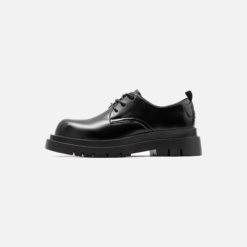 Versatile Y2K Black Casual Leather Shoes for Effortless Style and Comfort