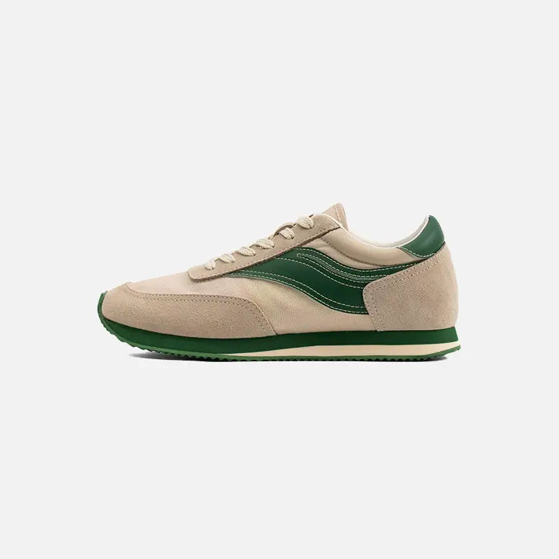 Vintage Desert Green Y2K Jogging Sneakers for Retro Aesthetic Style