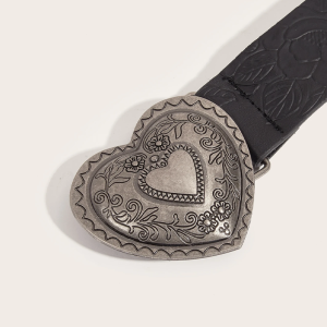 Vintage Heart Belt - Y2K Aesthetic Accessory for Coquette and Grunge Outfits