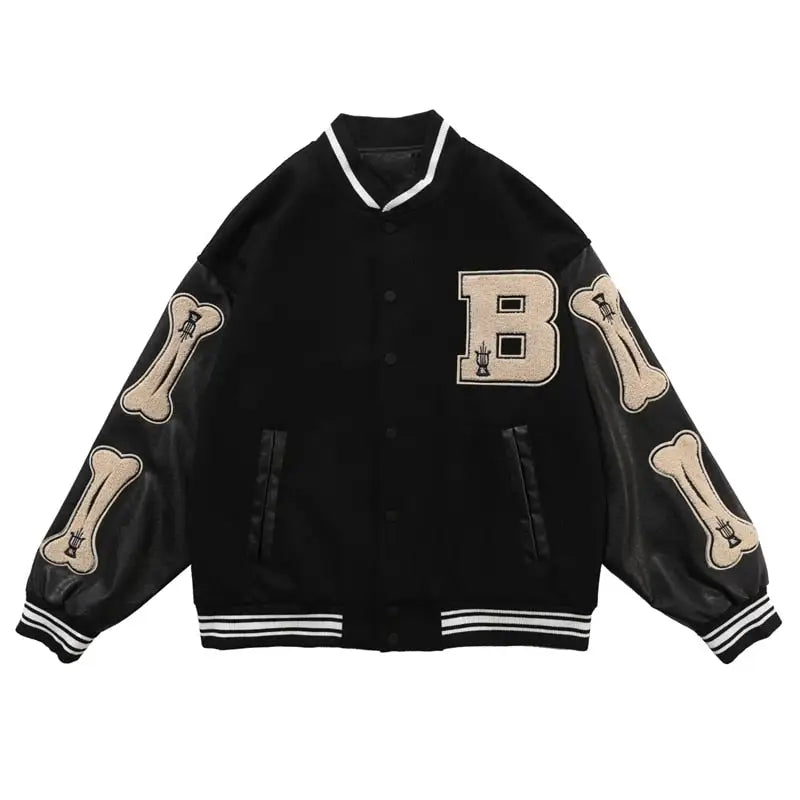 Vintage Y2K Cotton Varsity Jacket - Retro Aesthetic Outerwear for Trendy Looks