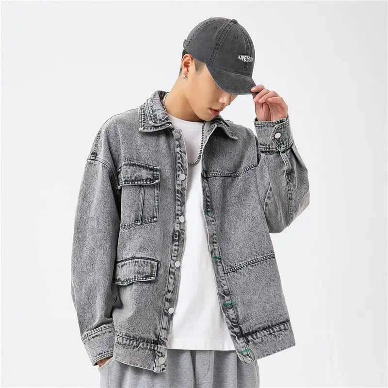 Vintage Y2K Denim Jacket - Retro Style for Aesthetic Outfits and Grunge Fashion