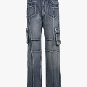 Vintage Y2K Denim Jeans for a Retro Aesthetic Look and Timeless Style