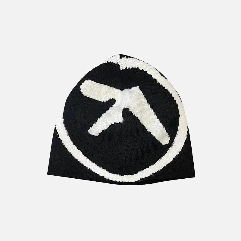 Vintage Y2K Gothic Beanie - Edgy Aesthetic Accessory for Grunge and Coquette Styles