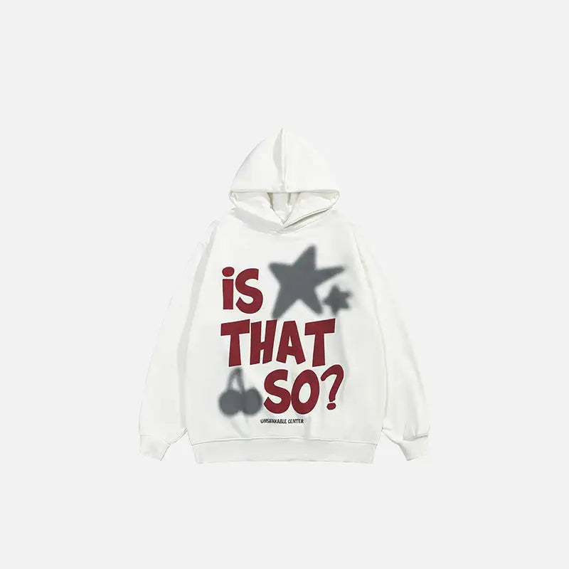 Vintage Y2K Star Graphic Letter Print Hoodie - Trendy Retro Aesthetic Top