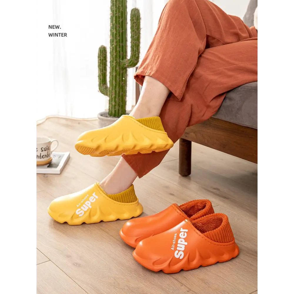 Waterproof Cotton Insole Slippers in Y2K Style - Comfy and Cute for Everyday Wear