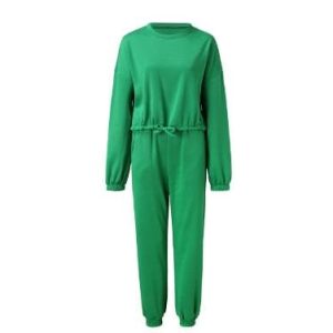 Women's Green Y2K Aesthetic Tracksuit - Comfy Vintage Style for Trendy Outfits