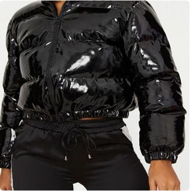 Women's Y2K Cropped Puffer Jacket for Cozy Grunge Aesthetic and Retro Style