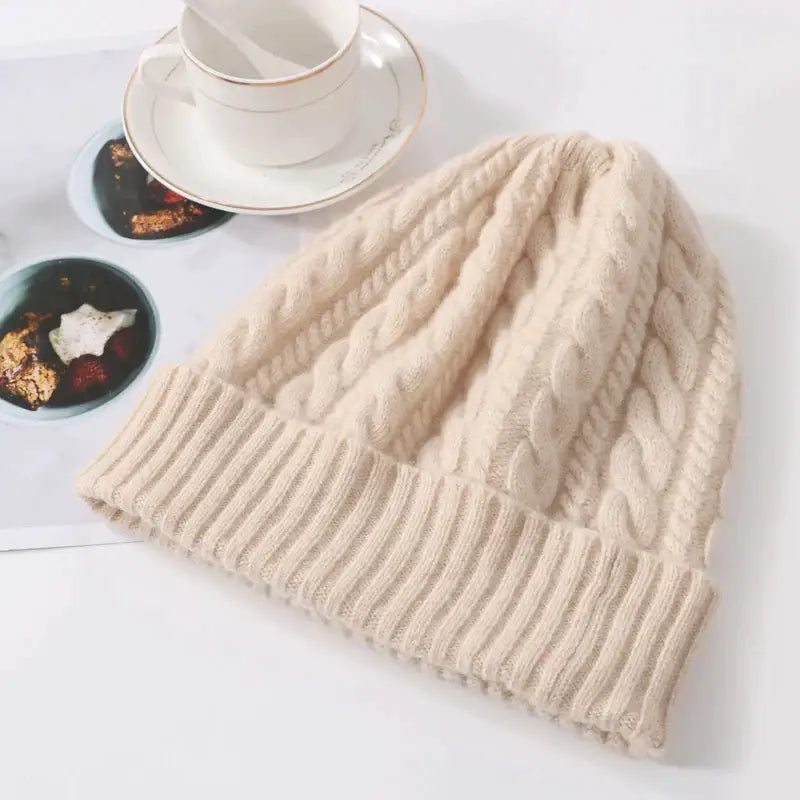 Wool Cashmere Y2K Beanie Bonnet for Cozy Vintage Aesthetic Fashion