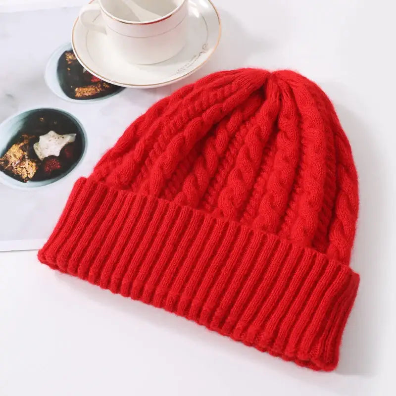 Wool Cashmere Y2K Beanie Bonnet for Cozy Vintage Aesthetic Fashion