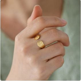 Y2K Adjustable Retro Ring - Vintage-Inspired Aesthetic Jewelry for Trendy Outfits