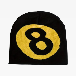 Y2K Aesthetic 8 Ball Beanie - Trendy Grunge Style Accessory for Cute Outfits